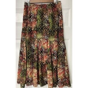 JM Collection Petite M Vintage Y2K Fairycore Grunge Mesh Midi Skirt Bohemian